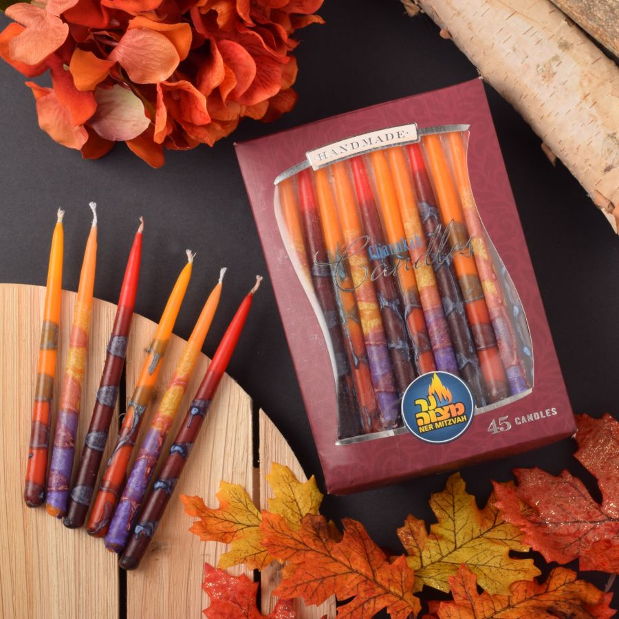 Ner Mitzvah Multi Color Premium Chanukah 45pk Candles