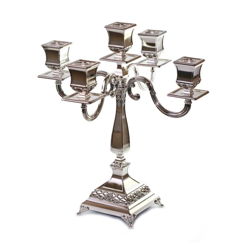 Candelabra - 5 Branches-Classic Design-Silver Plated 38cm
