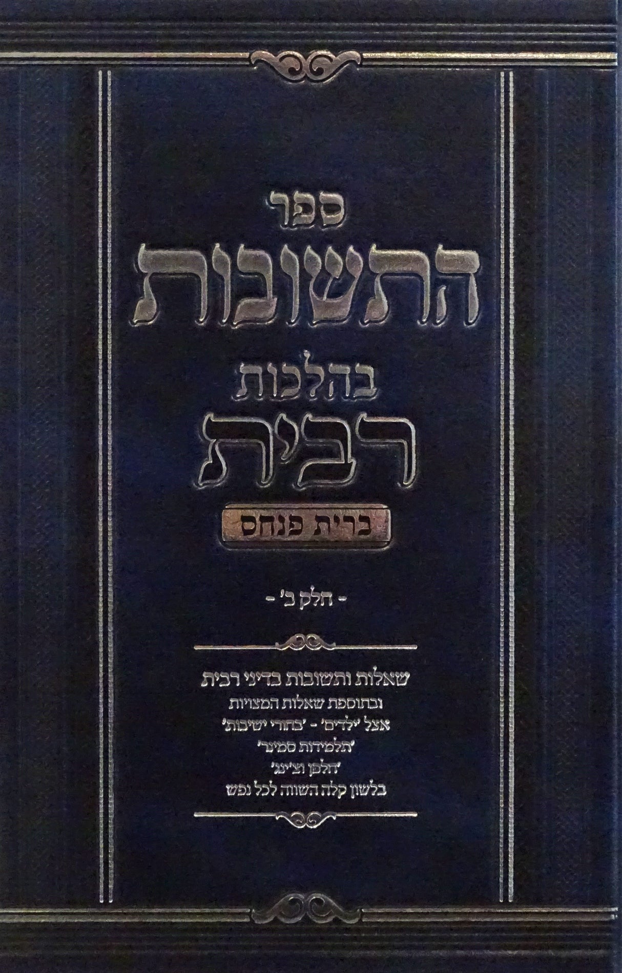 התשובות בהלכות רבית ברית פנחס חלק ב