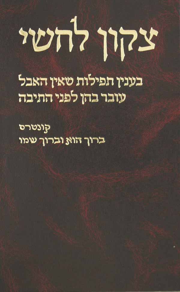 צקון לחשי התפלות שאין האבל יורד לפני התיבה וענין ברוך הוא וברוך שמו