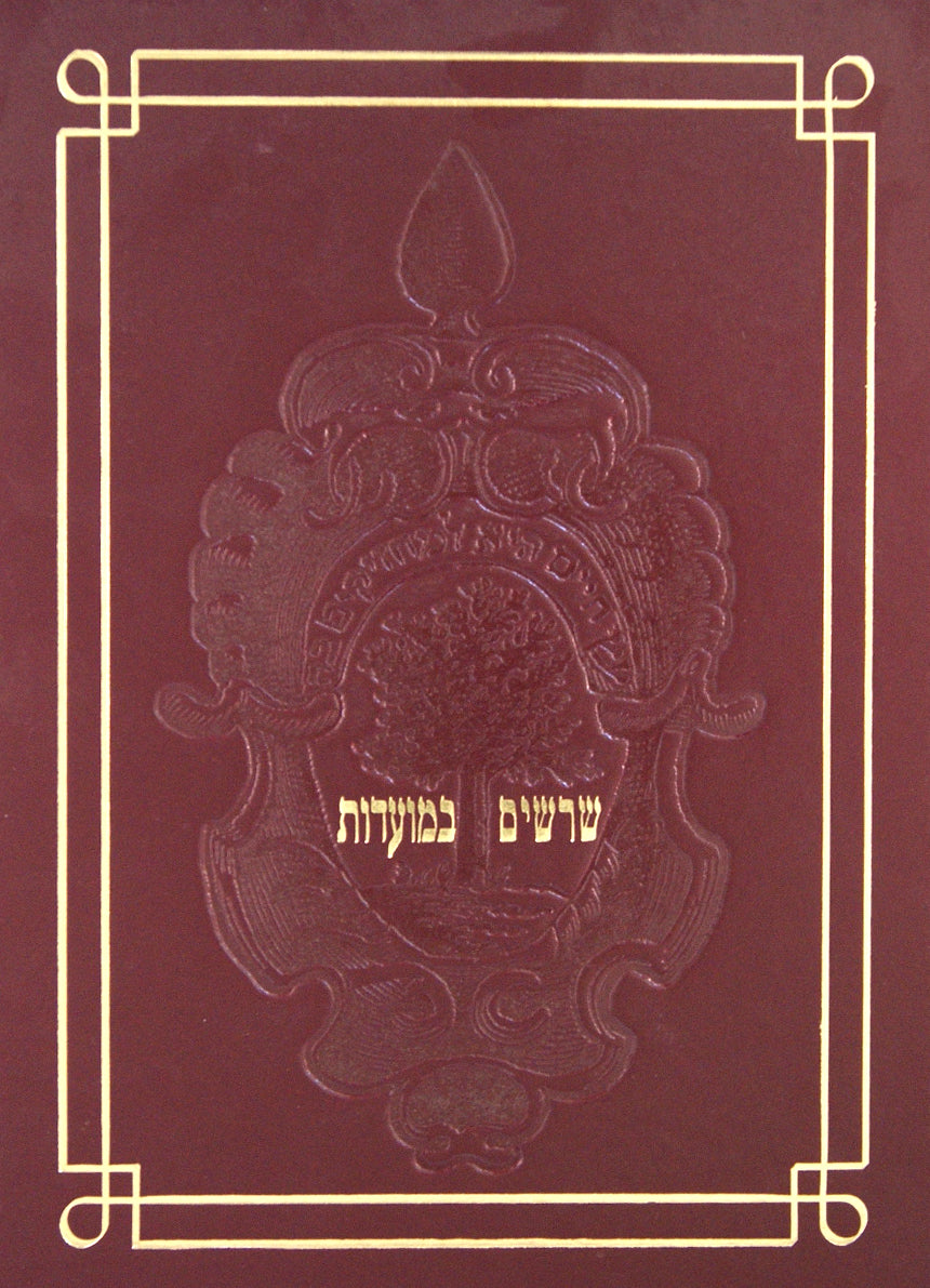 שרשים במועדות - בעניני תפלה שבת ומועדים