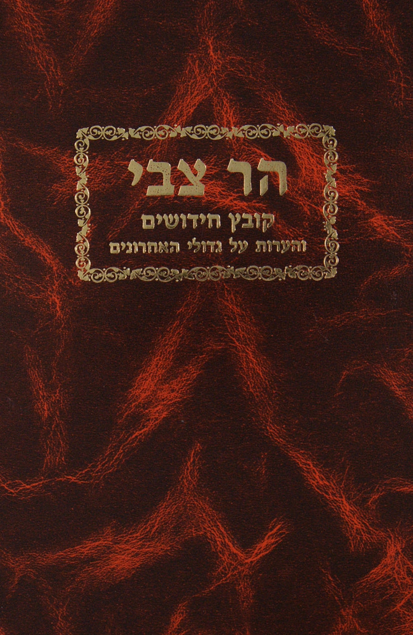 הר צבי - קובץ חידושים והערות על גדולי האחרונים