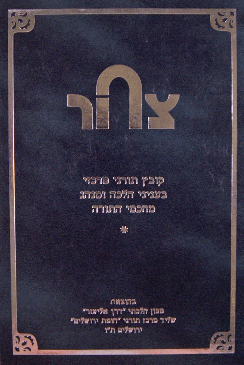 צהר י"ב - קובץ תורני בעניני הלכה ומנהג