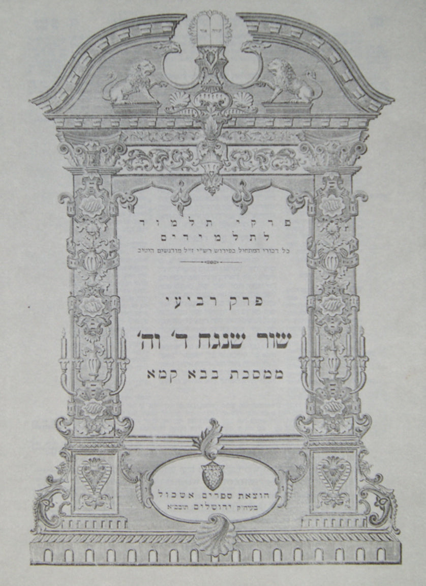 פרק שור שנגח ד' וה' לתלמידים