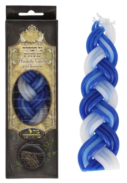 Shalheves : Havdalah Candle - Braid - Colourful 14cm