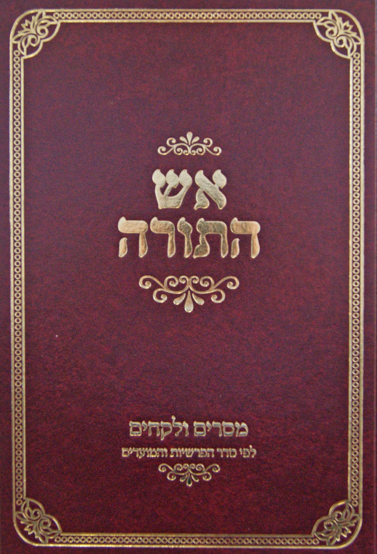 אש התורה - מסרים ולקחים לפי סדר הפרשיות והמועדים