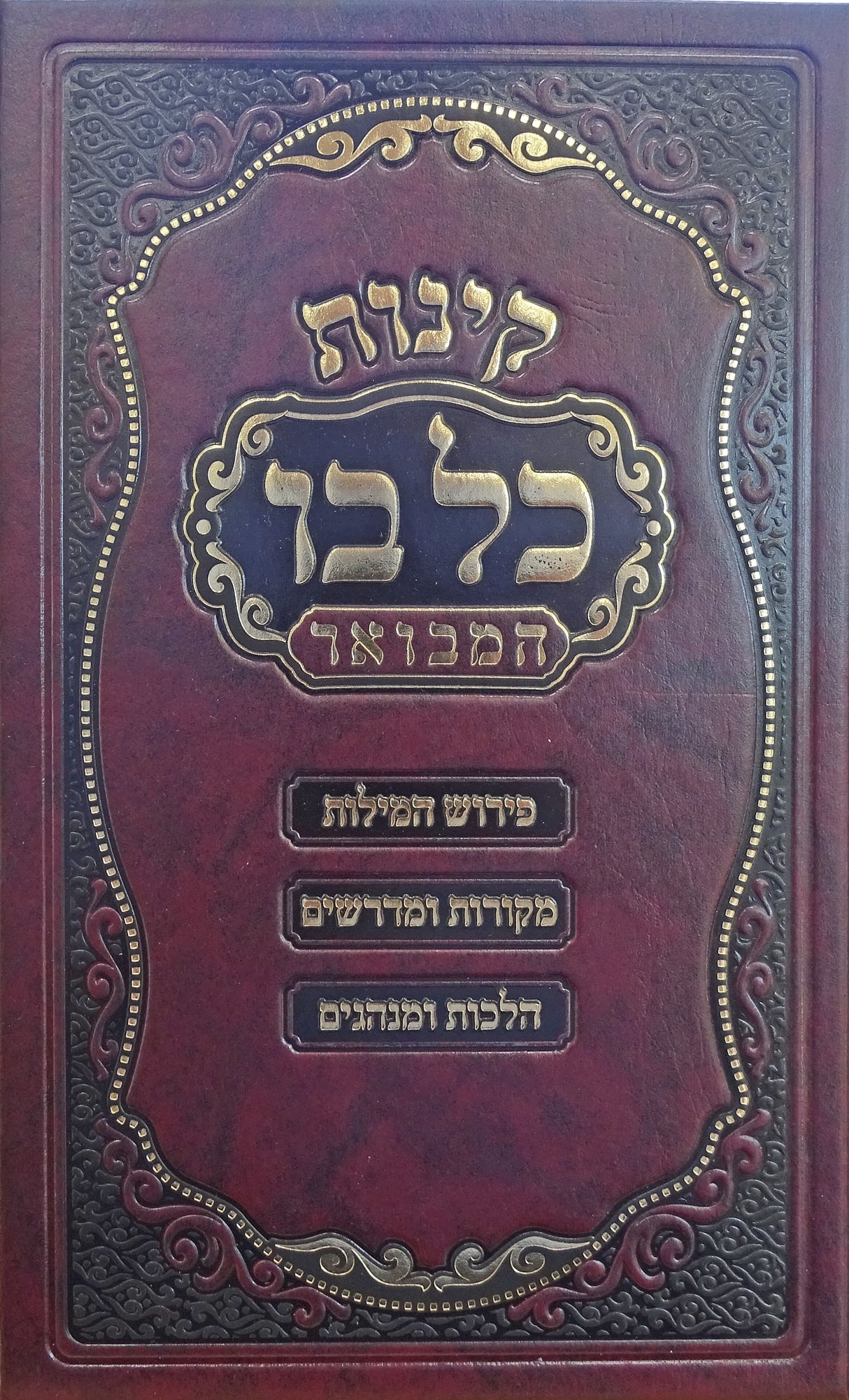 קינות כל בו המבואר פ' המילות ועוד- 22 ס"מ - הו' מאירות -ספרד