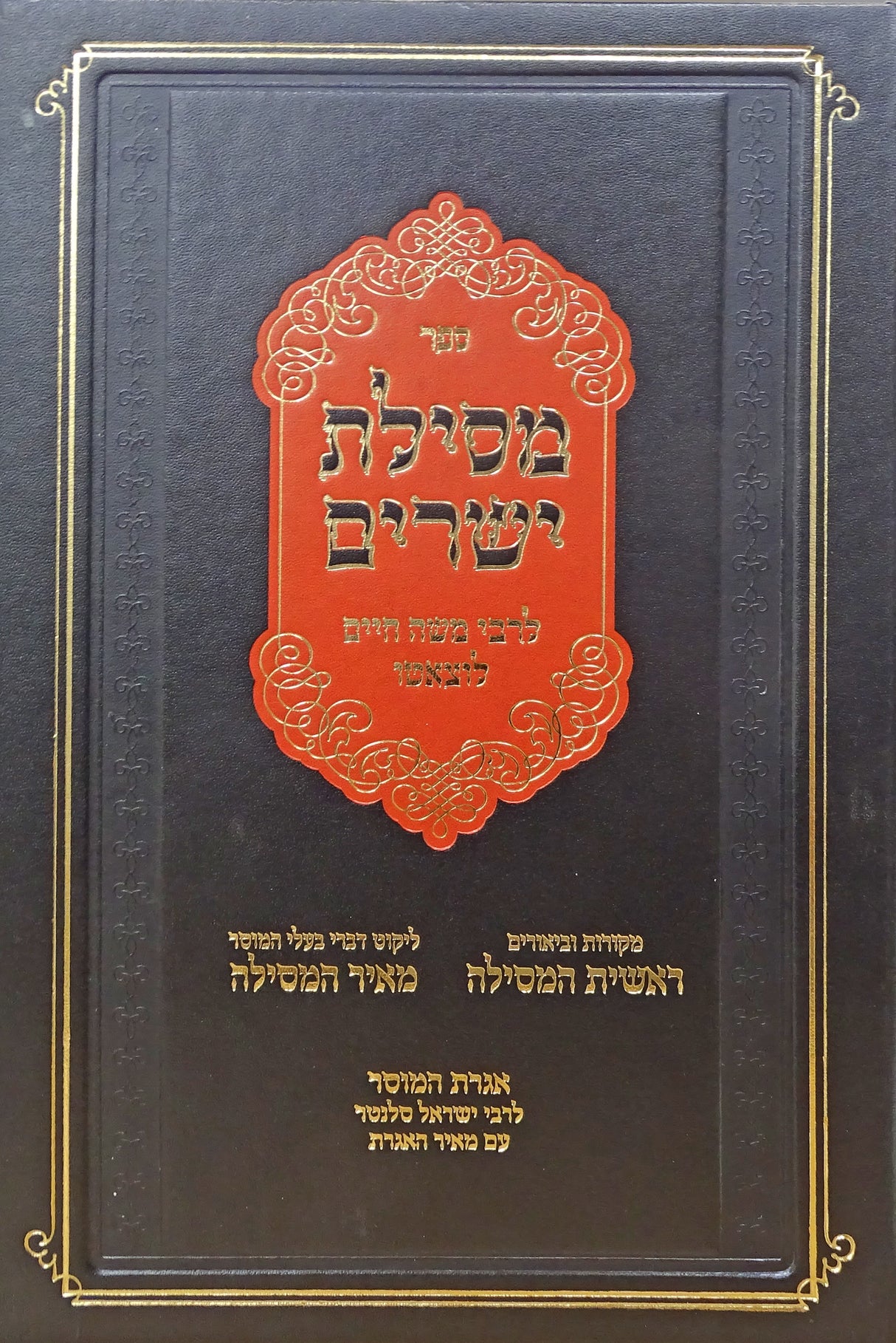 מסילת ישרים ע"פ מאיר המסילה - הו' מאיר פנים ע"י הרב י' ליפשיץ