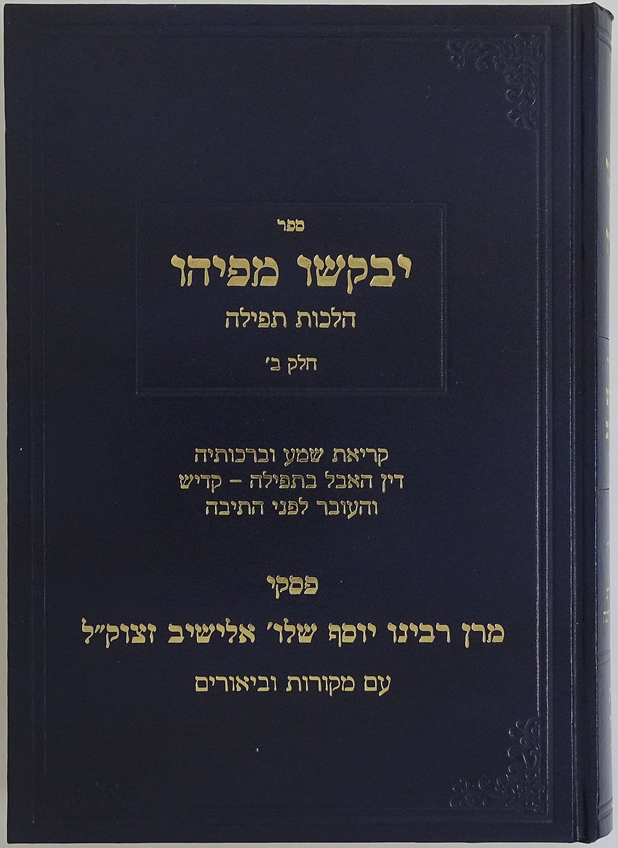 יבקשו מפיהו - הלכות תפילה חלק ב