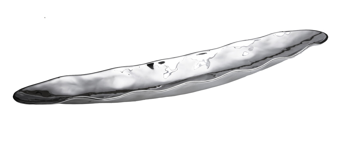 Boat Dish -Stainless Steel With Wavy Edge