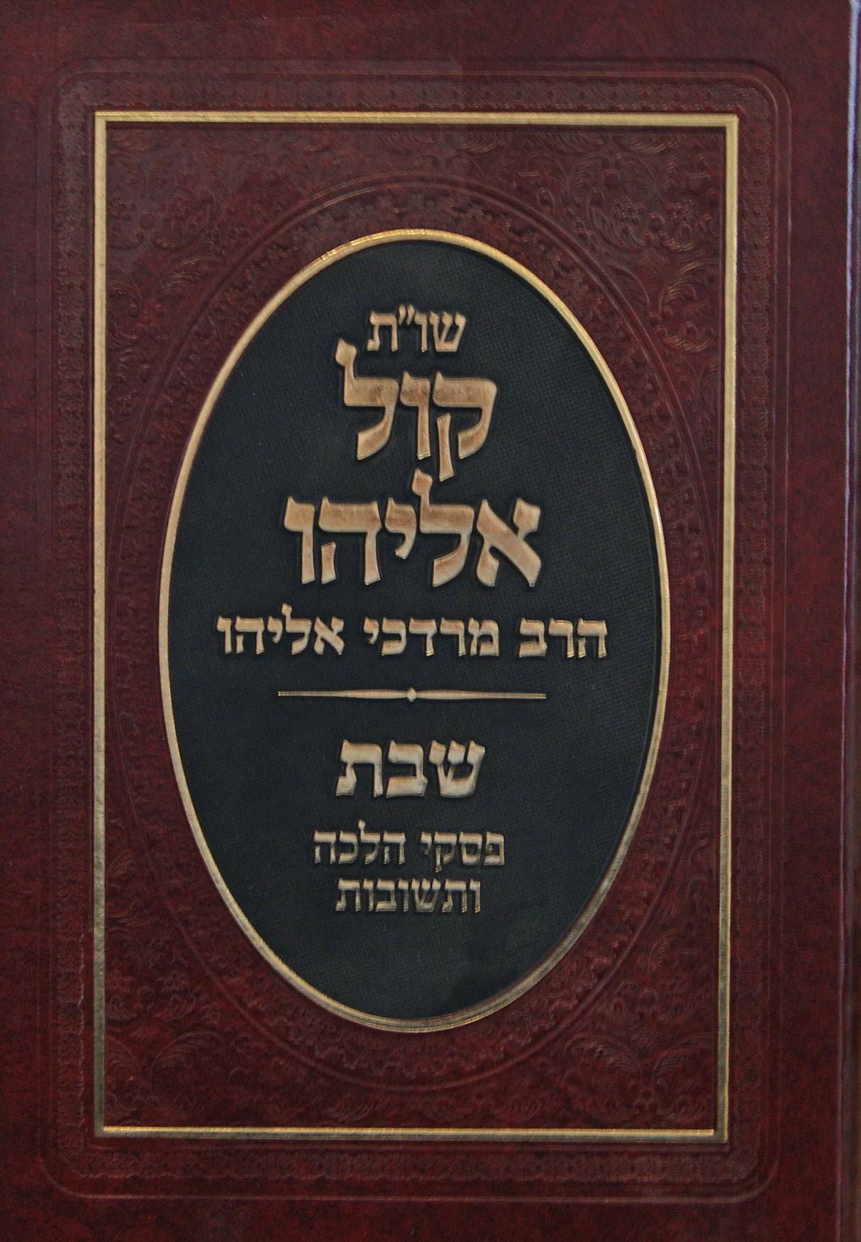 קול אליהו שו"ת - הלכות שבת