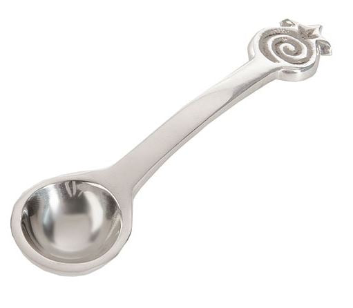 Yair Emanuel:Small Spoon - Aluminium - Solid Spiral Pomegranate Handle