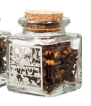 Art Judaica: Besamim Holder - Glass with Pomegranate design