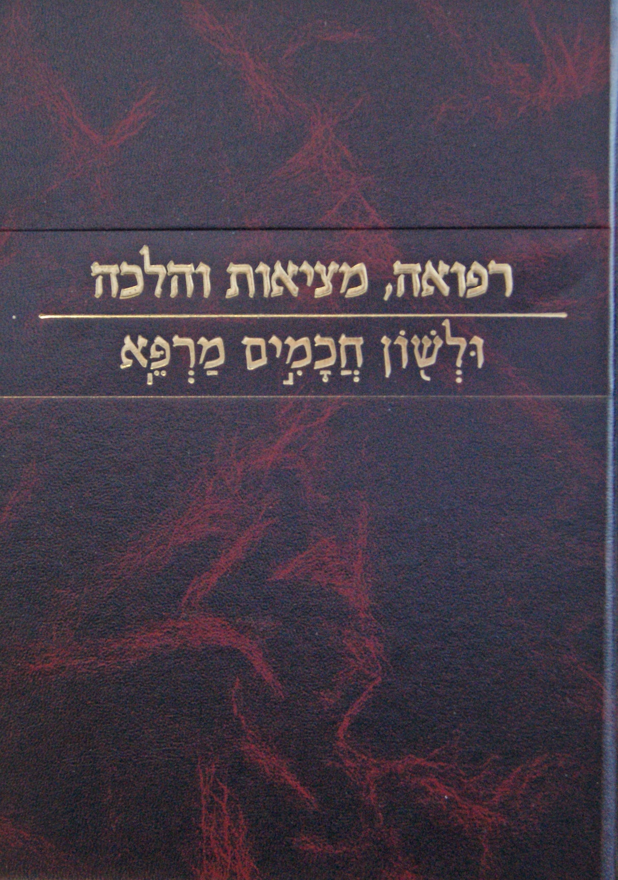 רפואה מציאות והלכה - ולשון חכמים מרפא