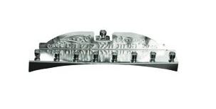 Ner Mitzvah Nickel Plated Menorah for Candles