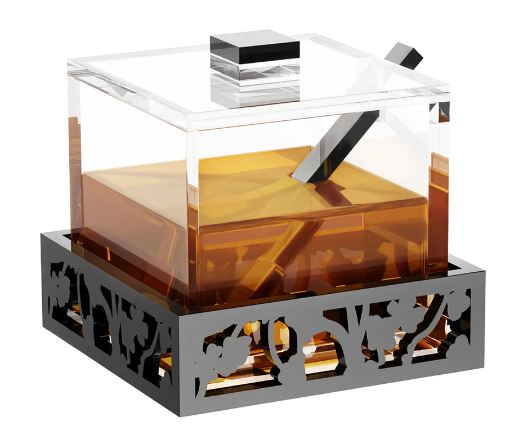 Laser Cut Honey Jar - Black