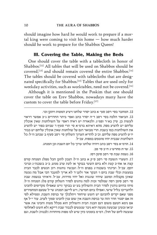 The Aura of Shabbos