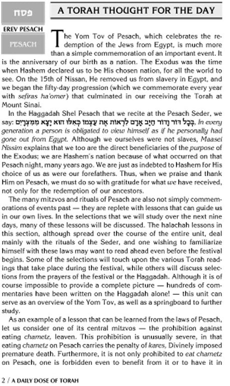 Artscroll: A Daily Dose Series 1 Vol 14 The Festivals and Days of Awe by Rabbi Yosaif Asher Weiss