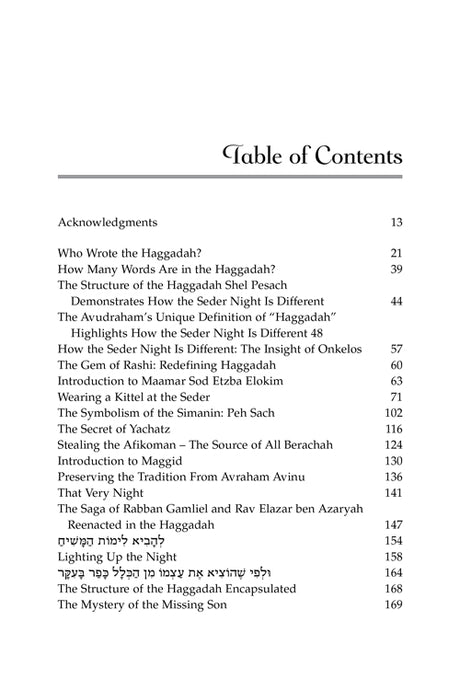 Rav Daniel Glatstein on the Haggadah