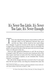 Artscroll: It's Never Too Little, It's Never Late, It's Never Enough by Rabbi Yissocher Frand