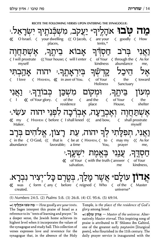 Interlinear Siddur Weekday Full Size - Ashkenaz - Schottenstein Edition