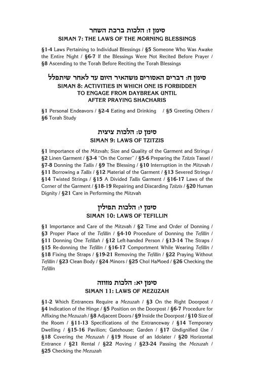 Artscroll: Kleinman Edition Kitzur Shulchan Aruch Code of Jewish Law Vol 1 Chapters 1-34