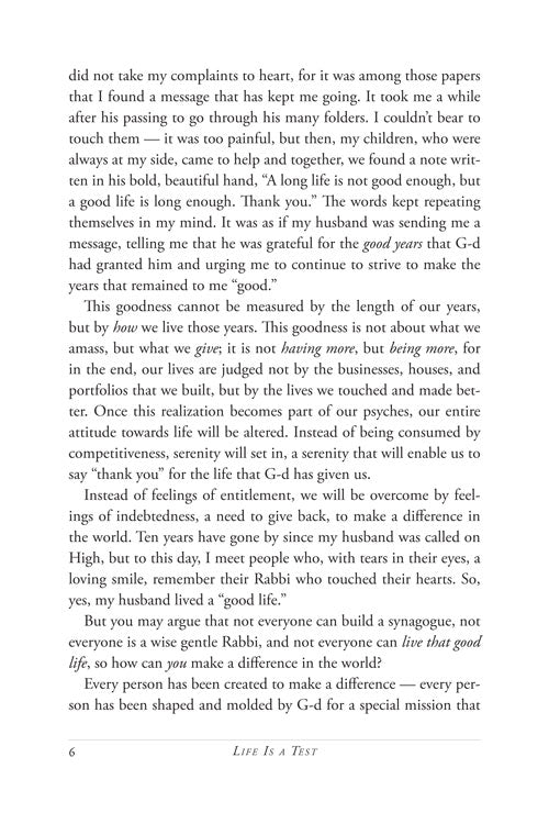 Artscroll: Life is a Test - Hardback by Rebbetzin Esther Jungreis