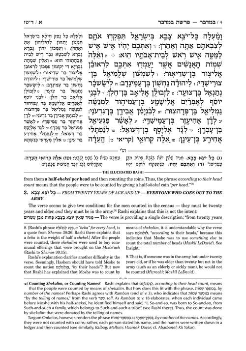 Schottenstein Edition The Elucidated Rashi on Chumash - Bamidbar volume 1: Bamidbar – Korach