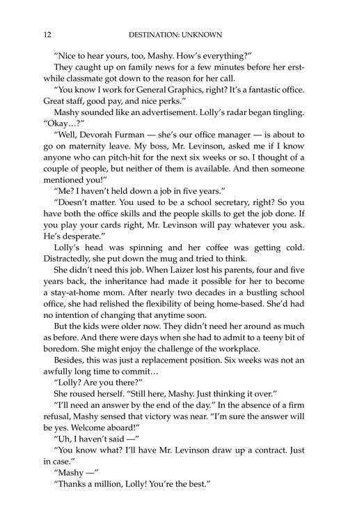 Destination Unknown - Novel