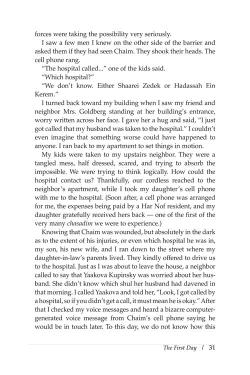 Terror and Emunah in Har Nof