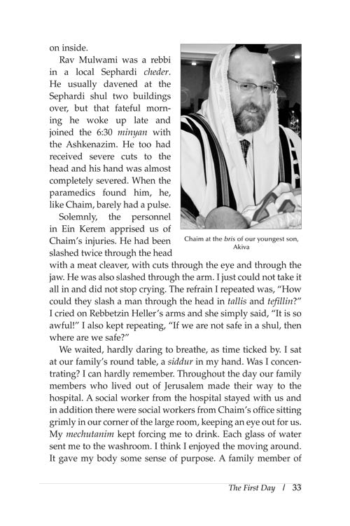 Terror and Emunah in Har Nof