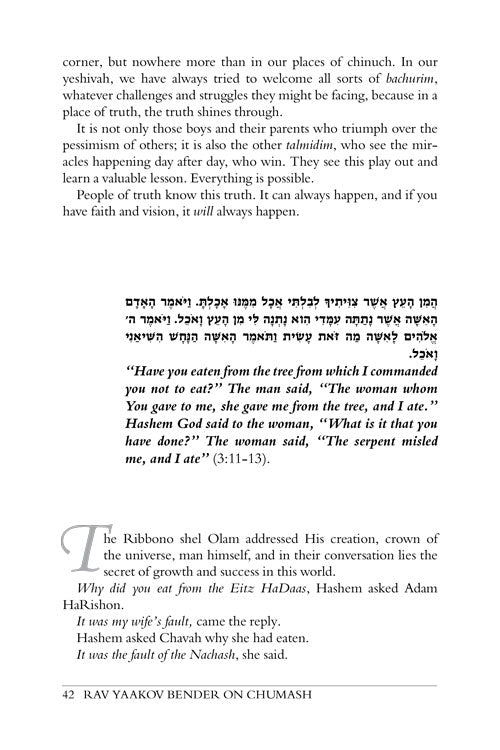 Rav Yaakov Bender on Chumash [Volume 1]