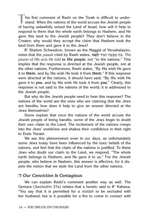 Rav Druck on Chumash - Bereishis