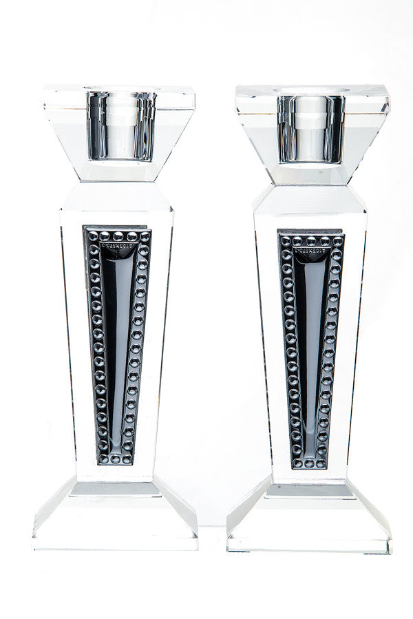 Candlestick Crystal & Sterling Silver 15.2cm