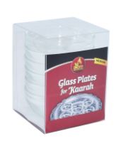 Ner Mitzvah Ka'arah Plates - Glass 6pk