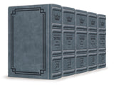 Interlinear Machzor 5 Vol Set Sefard - Full-Size Blue Lagoon Signature Leather Collection