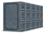 Machzor 5 Vol Set Sefard Hebrew/English - Full-Size Blue Lagoon Signature Leather Collection