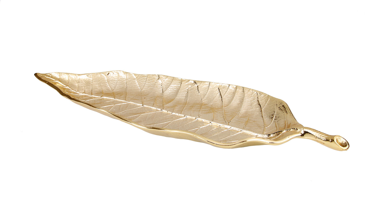Leaf Dish-Stainless Steel-Gold-36.8cm