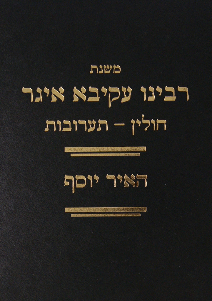 משנת ר' עקיבא איגר -האיר יוסף- סוכה