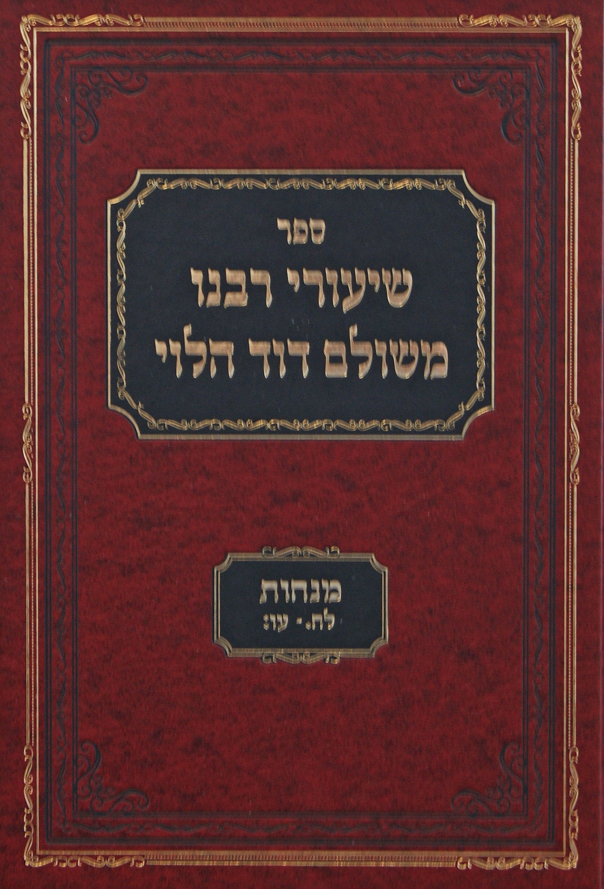 שיעורי רבינו משולם דוד הלוי - מנחות חלק ב לח-עו