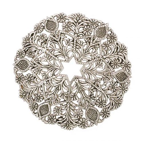 Yair Emanuel:Hot Dish Table Protector/Trivet-Aluminium-Ornate Oriental Design