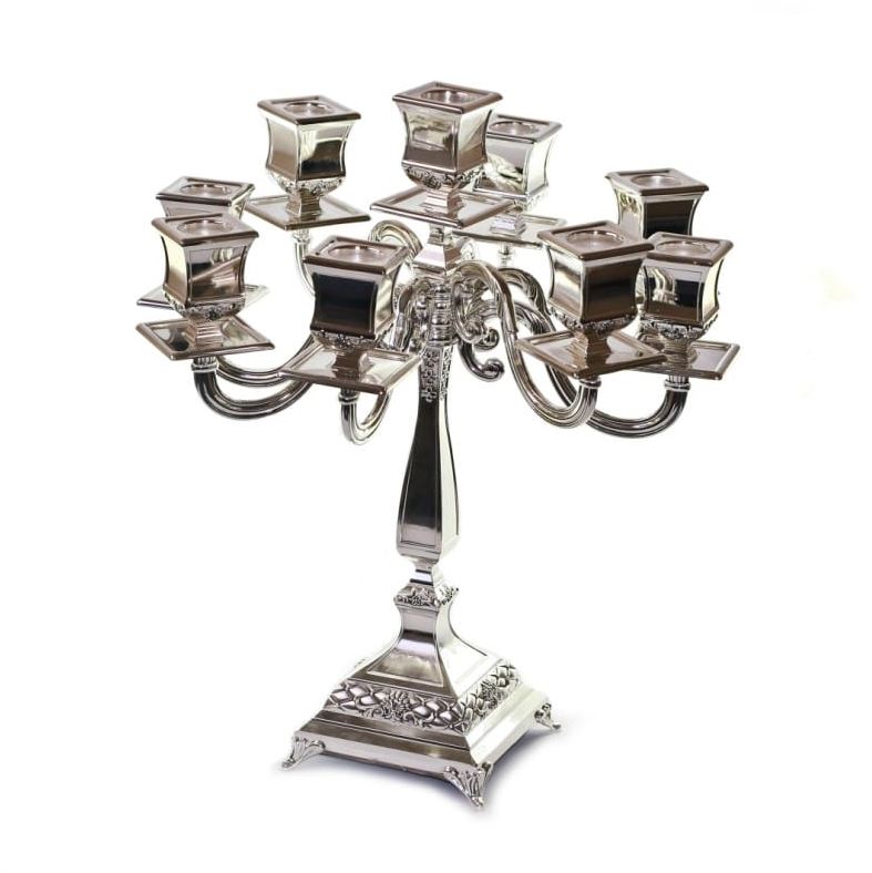 Candelabra - 9 Branches-Classic Design-Silver Plated  40cm