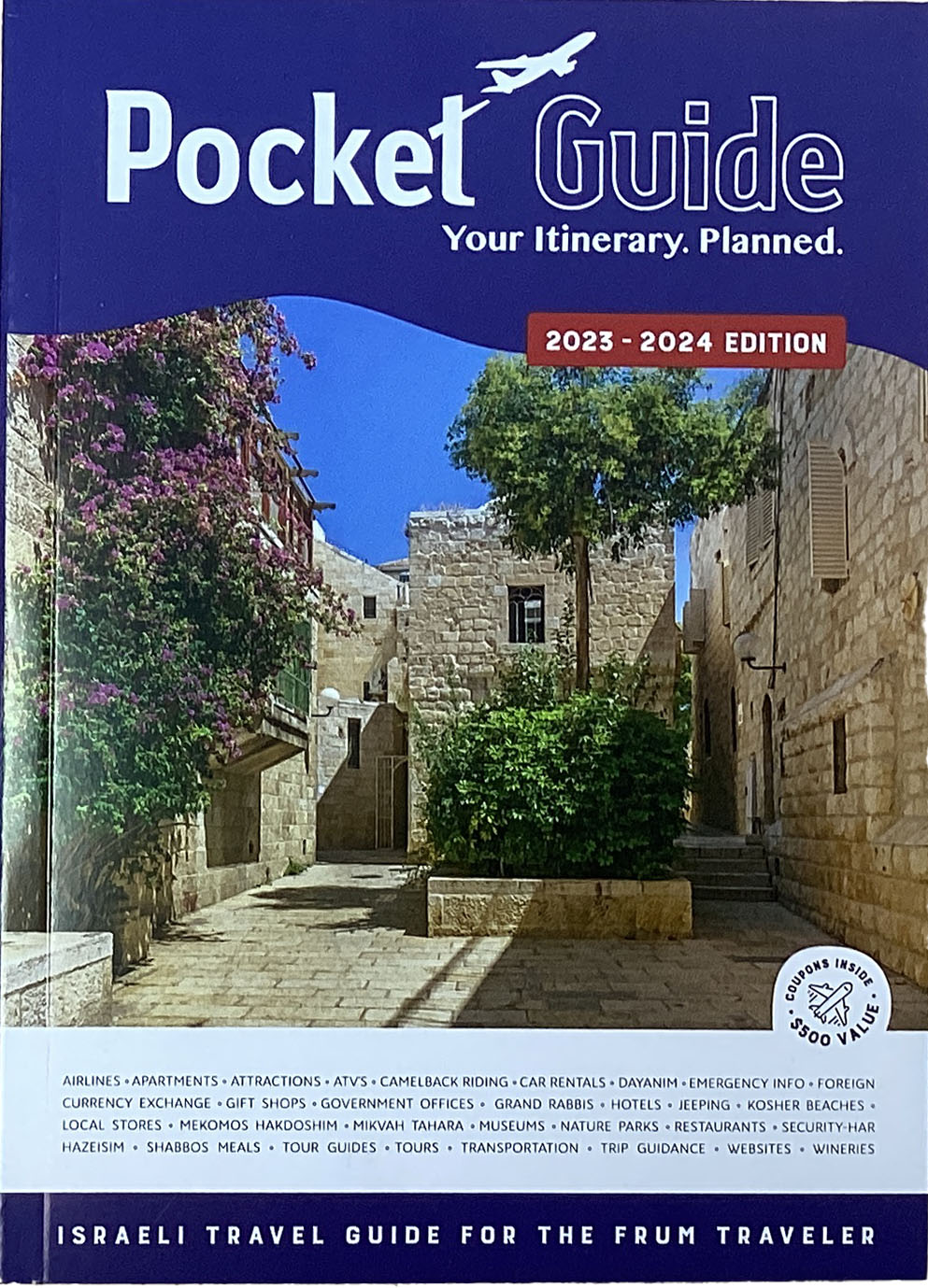 Pocket Guide, Israeli Travel Guide, for the frum traveler,paperback  2023-204
