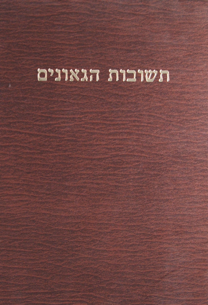 תשובות הגאונים-קטעים מכתבי הגאונים