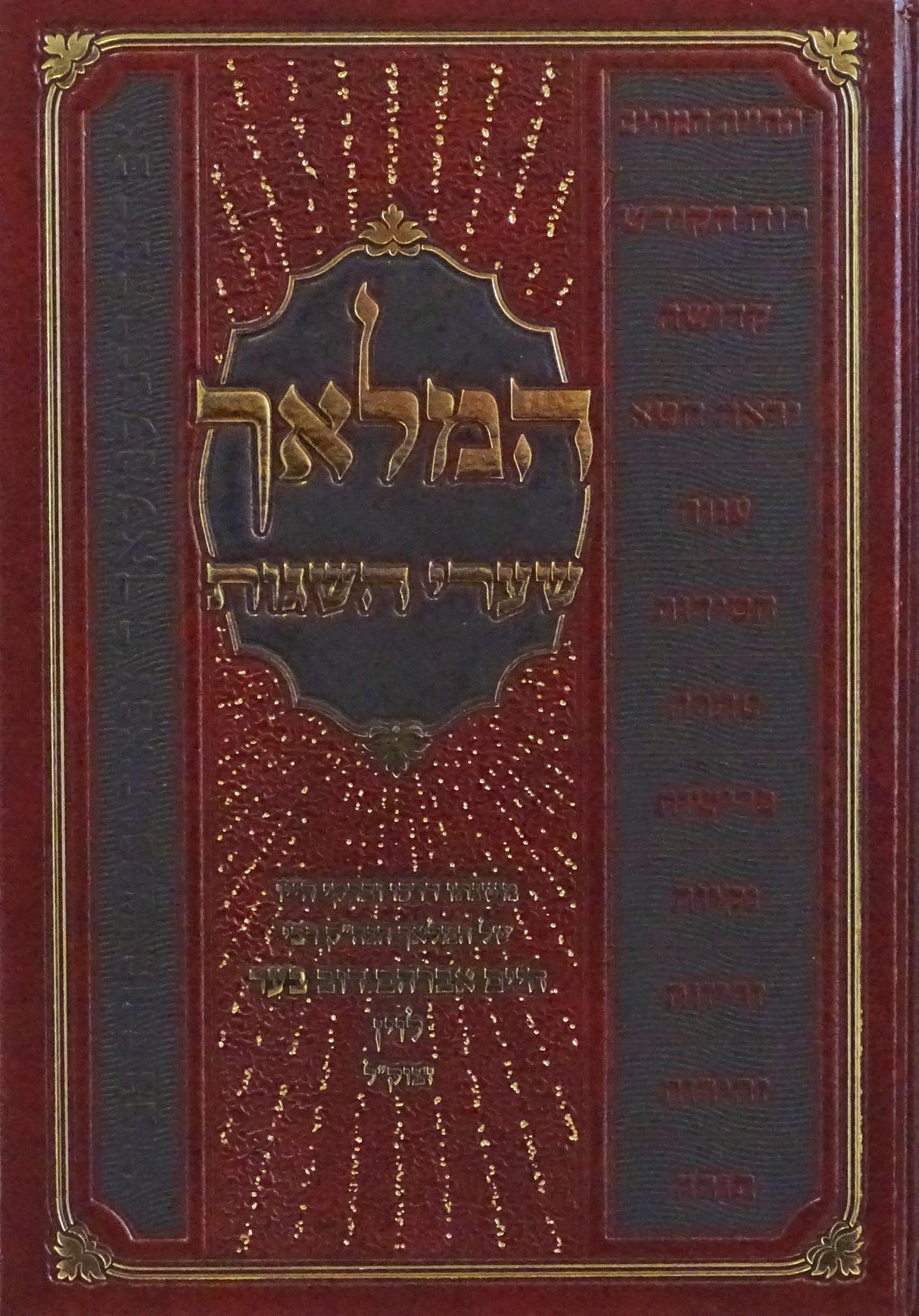 המלאך שערי השגות - רבי חיים אברהם דוב בער לוין