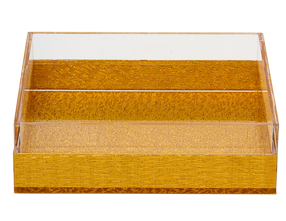 Napkin Holder-Acrylic-Gold Decoration
